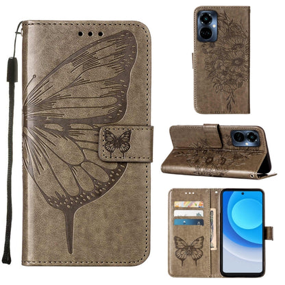 Embossed Butterfly Flip Leather Phone Case, For Tecno Camon 19 Pro 5G, For Tecno POP 6, For Tecno Pova 3/LE7