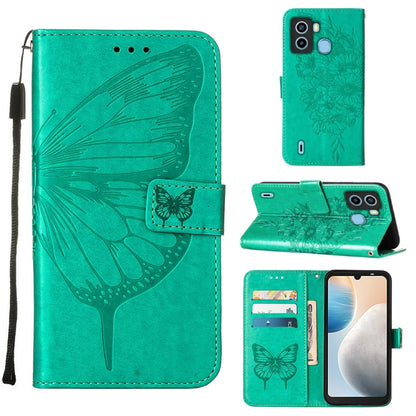 Embossed Butterfly Flip Leather Phone Case, For Tecno Camon 19 Pro 5G, For Tecno POP 6, For Tecno Pova 3/LE7