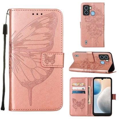 Embossed Butterfly Flip Leather Phone Case, For Tecno Camon 19 Pro 5G, For Tecno POP 6, For Tecno Pova 3/LE7