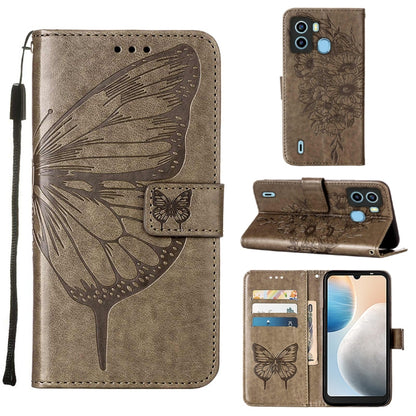 Embossed Butterfly Flip Leather Phone Case, For Tecno Camon 19 Pro 5G, For Tecno POP 6, For Tecno Pova 3/LE7