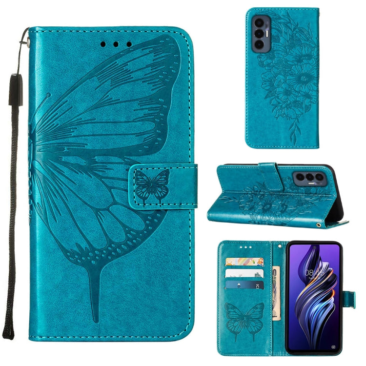 Embossed Butterfly Flip Leather Phone Case, For Tecno Camon 19 Pro 5G, For Tecno POP 6, For Tecno Pova 3/LE7