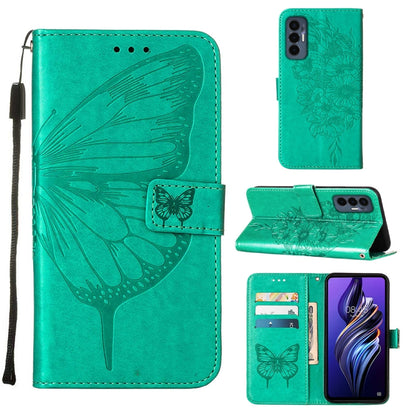 Embossed Butterfly Flip Leather Phone Case, For Tecno Camon 19 Pro 5G, For Tecno POP 6, For Tecno Pova 3/LE7