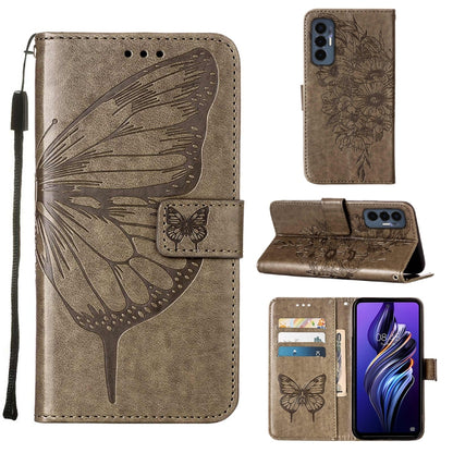 Embossed Butterfly Flip Leather Phone Case, For Tecno Camon 19 Pro 5G, For Tecno POP 6, For Tecno Pova 3/LE7