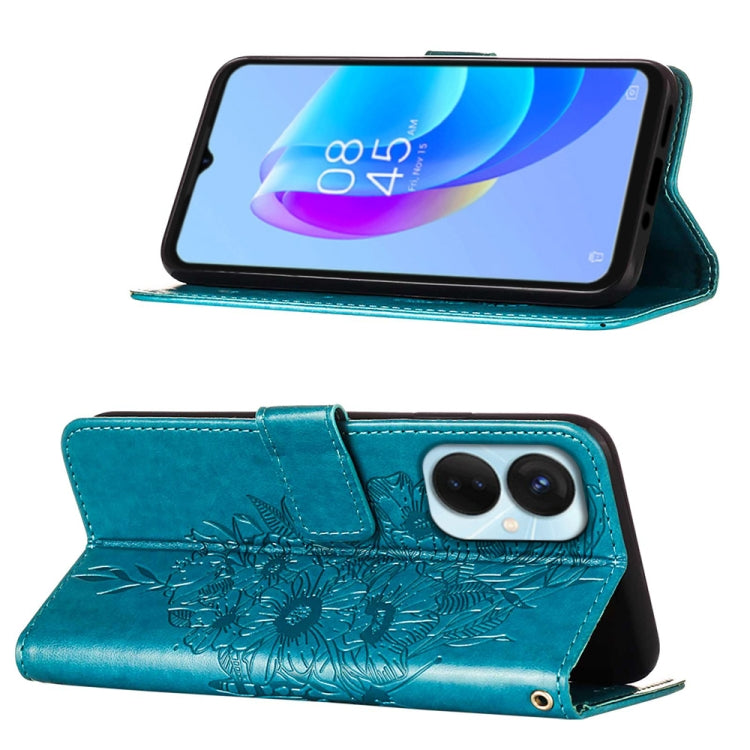 Embossed Butterfly Flip Leather Phone Case, For Tecno Spark 9 Pro/Spark 9T, For vivo S10e 5G/V23e 4G/V23E 5G/Y75 4G, For vivo Y02S