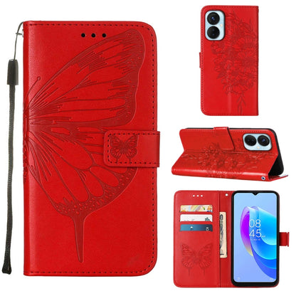 Embossed Butterfly Flip Leather Phone Case, For Tecno Spark 9 Pro/Spark 9T, For vivo S10e 5G/V23e 4G/V23E 5G/Y75 4G, For vivo Y02S