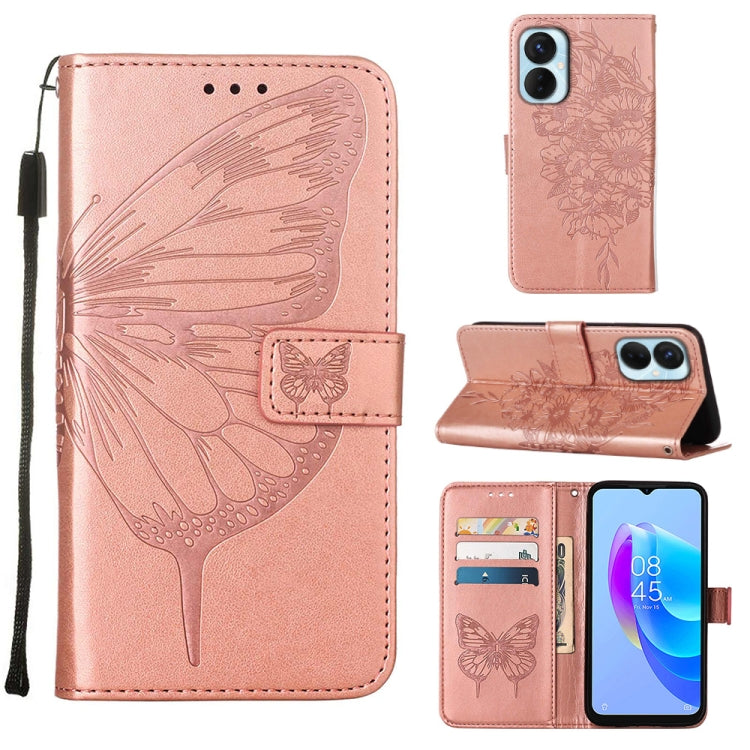 Embossed Butterfly Flip Leather Phone Case, For Tecno Spark 9 Pro/Spark 9T, For vivo S10e 5G/V23e 4G/V23E 5G/Y75 4G, For vivo Y02S