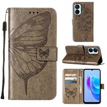 Embossed Butterfly Flip Leather Phone Case, For Tecno Spark 9 Pro/Spark 9T, For vivo S10e 5G/V23e 4G/V23E 5G/Y75 4G, For vivo Y02S