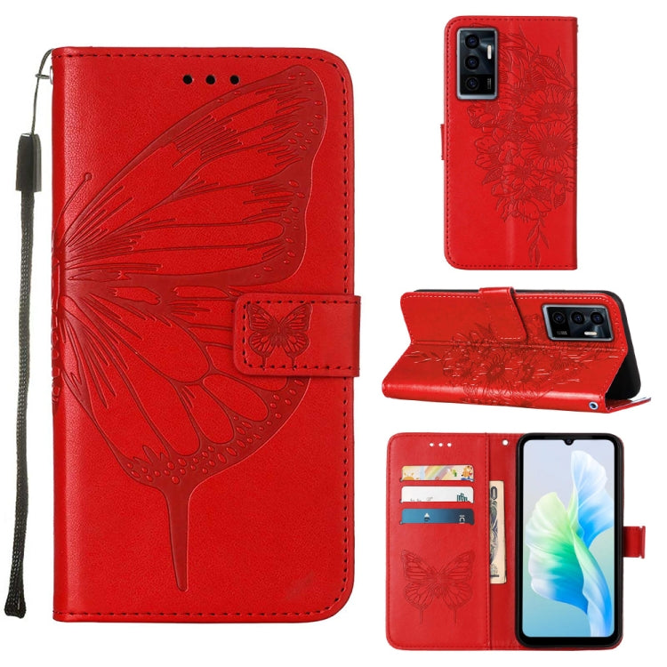 Embossed Butterfly Flip Leather Phone Case, For Tecno Spark 9 Pro/Spark 9T, For vivo S10e 5G/V23e 4G/V23E 5G/Y75 4G, For vivo Y02S