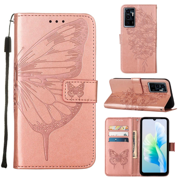 Embossed Butterfly Flip Leather Phone Case, For Tecno Spark 9 Pro/Spark 9T, For vivo S10e 5G/V23e 4G/V23E 5G/Y75 4G, For vivo Y02S