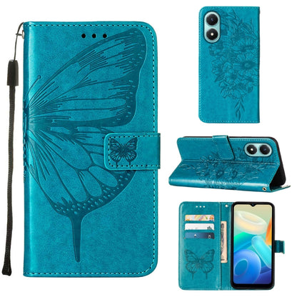 Embossed Butterfly Flip Leather Phone Case, For Tecno Spark 9 Pro/Spark 9T, For vivo S10e 5G/V23e 4G/V23E 5G/Y75 4G, For vivo Y02S