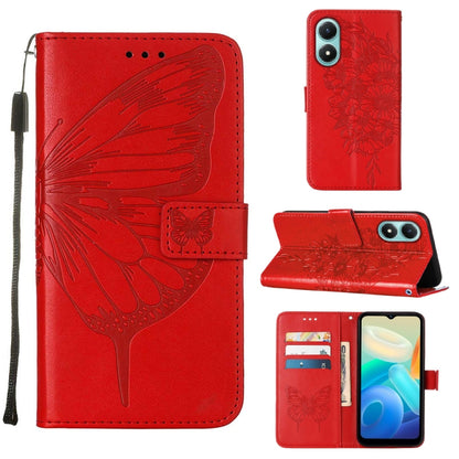 Embossed Butterfly Flip Leather Phone Case, For Tecno Spark 9 Pro/Spark 9T, For vivo S10e 5G/V23e 4G/V23E 5G/Y75 4G, For vivo Y02S