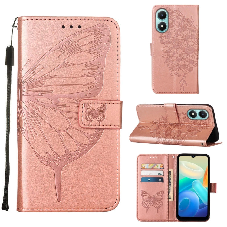 Embossed Butterfly Flip Leather Phone Case, For Tecno Spark 9 Pro/Spark 9T, For vivo S10e 5G/V23e 4G/V23E 5G/Y75 4G, For vivo Y02S