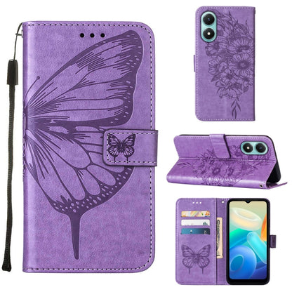 Embossed Butterfly Flip Leather Phone Case, For Tecno Spark 9 Pro/Spark 9T, For vivo S10e 5G/V23e 4G/V23E 5G/Y75 4G, For vivo Y02S