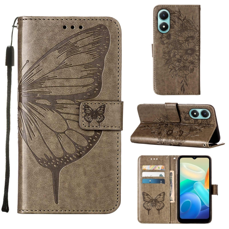 Embossed Butterfly Flip Leather Phone Case, For Tecno Spark 9 Pro/Spark 9T, For vivo S10e 5G/V23e 4G/V23E 5G/Y75 4G, For vivo Y02S