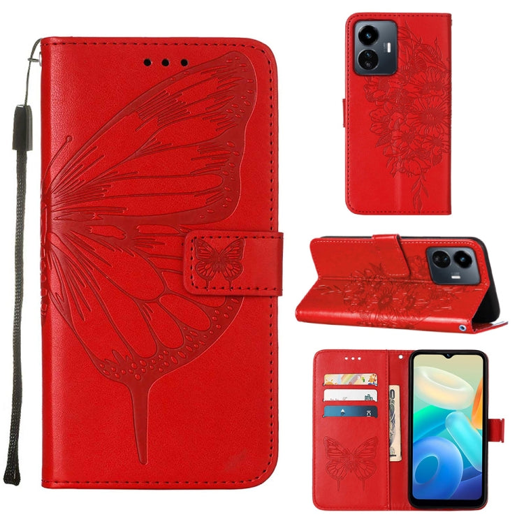 Embossed Butterfly Flip Leather Phone Case, For vivo Y77 5G Global, For ZTE Blade A52, For ZTE Blade A72 5G