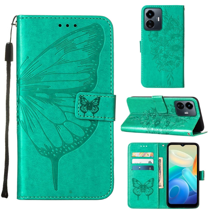 Embossed Butterfly Flip Leather Phone Case, For vivo Y77 5G Global, For ZTE Blade A52, For ZTE Blade A72 5G