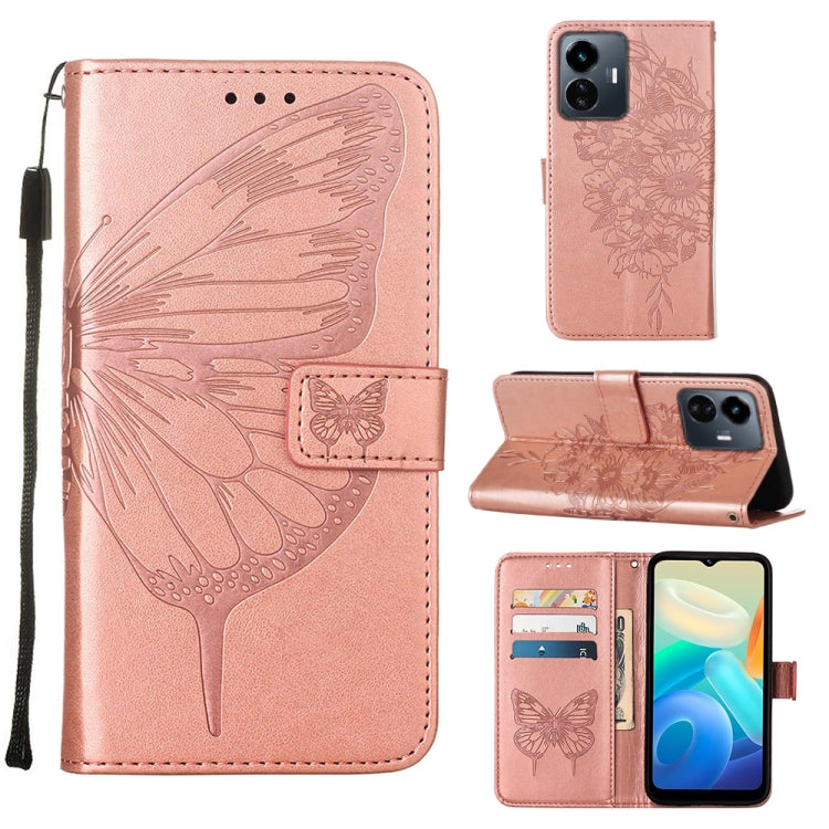 Embossed Butterfly Flip Leather Phone Case, For vivo Y77 5G Global, For ZTE Blade A52, For ZTE Blade A72 5G