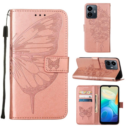 Embossed Butterfly Flip Leather Phone Case, For vivo Y77 5G Global, For ZTE Blade A52, For ZTE Blade A72 5G