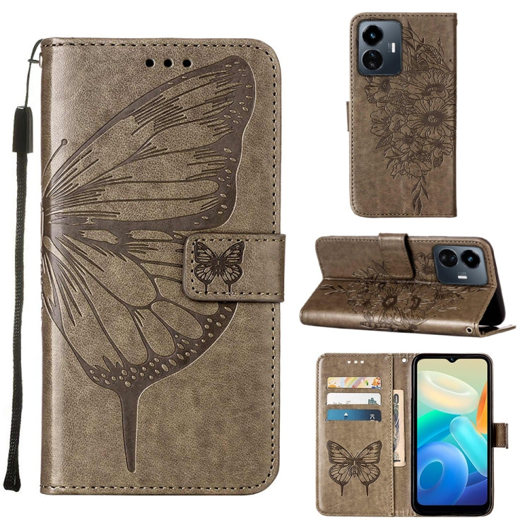 Embossed Butterfly Flip Leather Phone Case, For vivo Y77 5G Global, For ZTE Blade A52, For ZTE Blade A72 5G