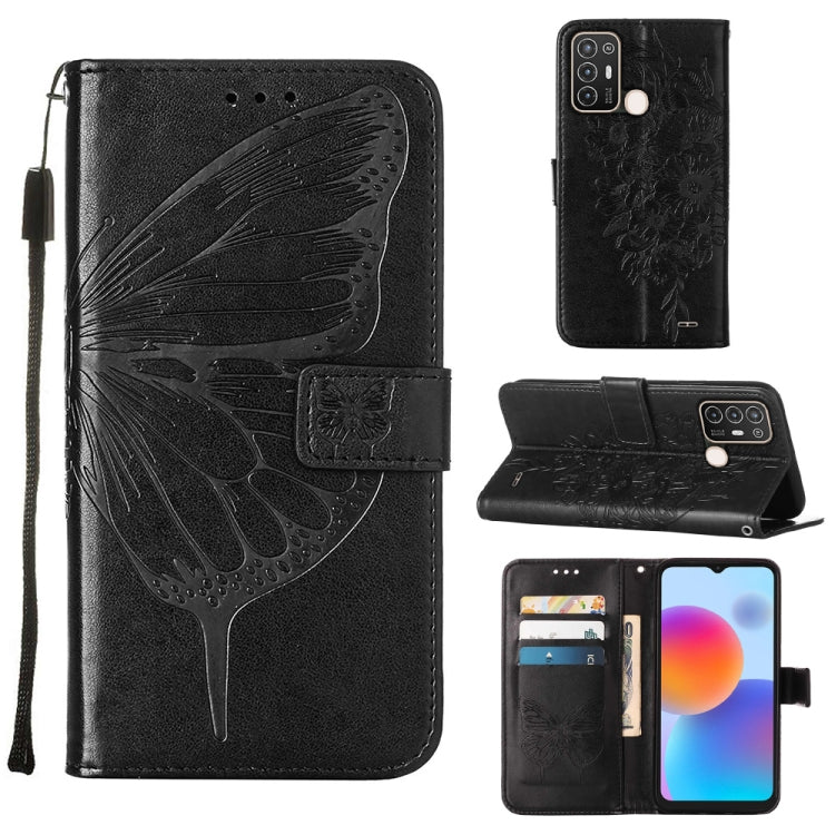 Embossed Butterfly Flip Leather Phone Case, For vivo Y77 5G Global, For ZTE Blade A52, For ZTE Blade A72 5G