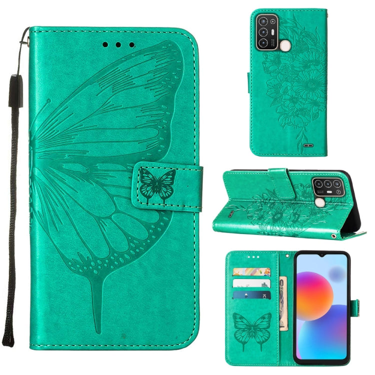 Embossed Butterfly Flip Leather Phone Case, For vivo Y77 5G Global, For ZTE Blade A52, For ZTE Blade A72 5G