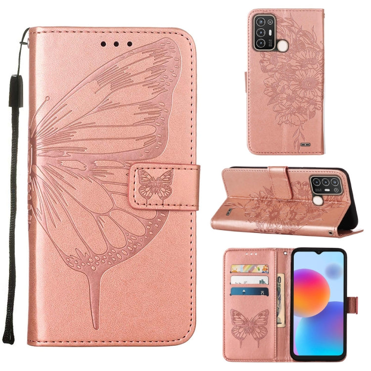 Embossed Butterfly Flip Leather Phone Case, For vivo Y77 5G Global, For ZTE Blade A52, For ZTE Blade A72 5G