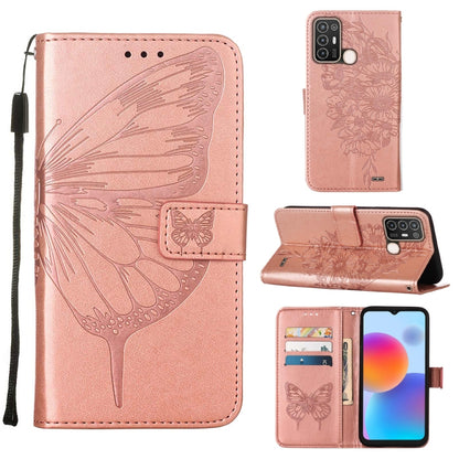 Embossed Butterfly Flip Leather Phone Case, For vivo Y77 5G Global, For ZTE Blade A52, For ZTE Blade A72 5G
