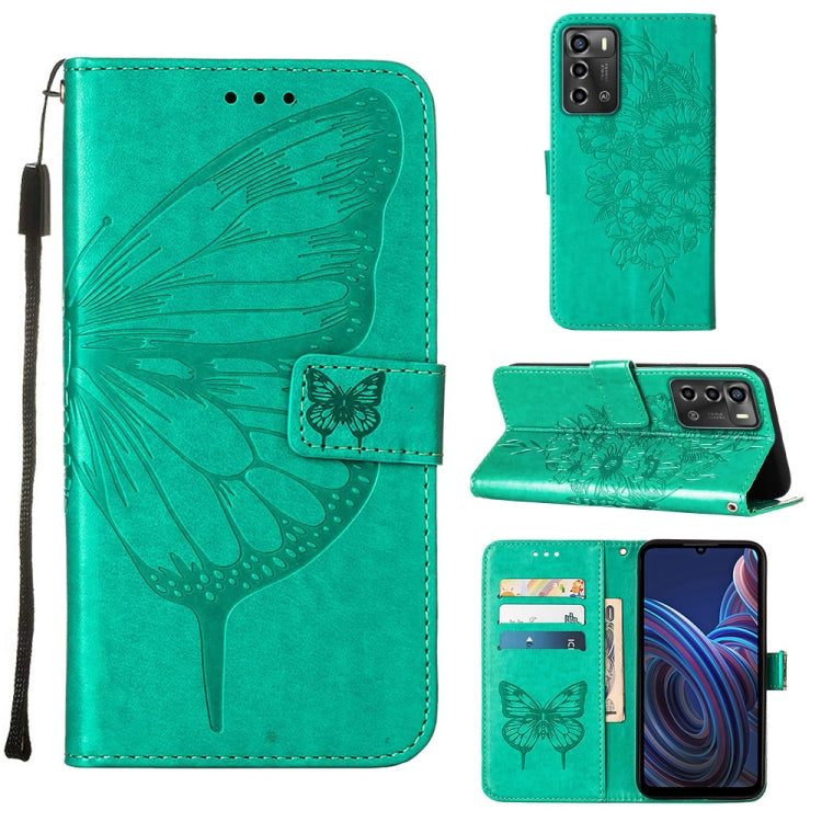 Embossed Butterfly Flip Leather Phone Case, For vivo Y77 5G Global, For ZTE Blade A52, For ZTE Blade A72 5G