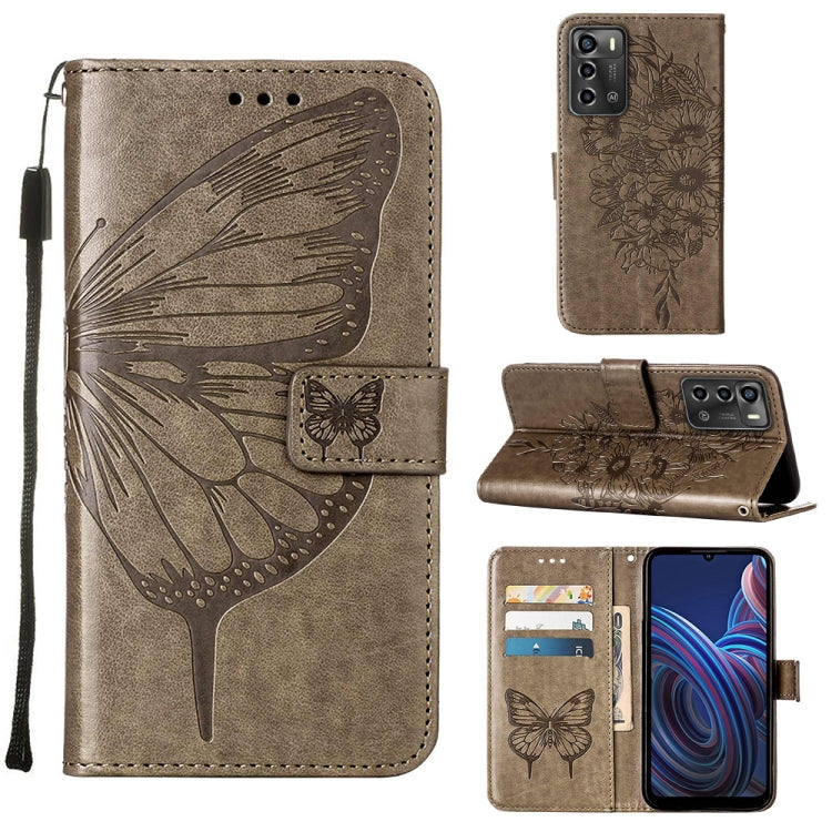 Embossed Butterfly Flip Leather Phone Case, For vivo Y77 5G Global, For ZTE Blade A52, For ZTE Blade A72 5G