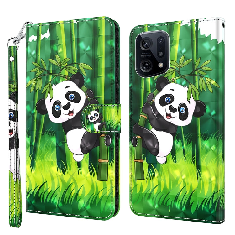 3D Painting Pattern TPU + PU Leather Phone Case, For OPPO Find X5, For OPPO Find X5 Pro