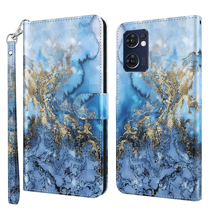 3D Painting Pattern TPU + PU Leather Phone Case, For OPPO Reno7 5G/Find X5 Lite, For vivo Y72 5G