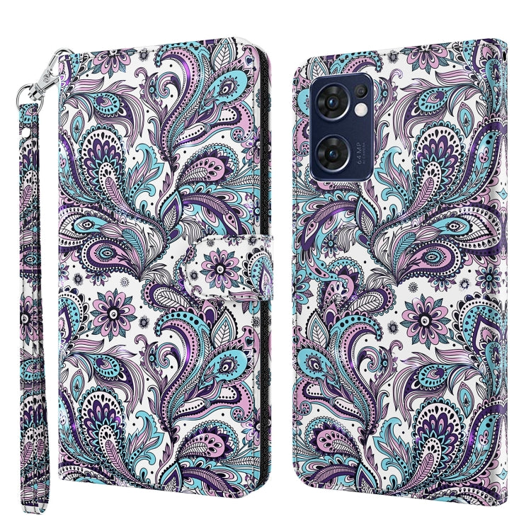 3D Painting Pattern TPU + PU Leather Phone Case, For OPPO Reno7 5G/Find X5 Lite, For vivo Y72 5G