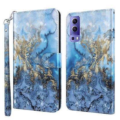 3D Painting Pattern TPU + PU Leather Phone Case, For OPPO Reno7 5G/Find X5 Lite, For vivo Y72 5G
