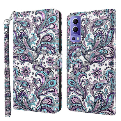 3D Painting Pattern TPU + PU Leather Phone Case, For OPPO Reno7 5G/Find X5 Lite, For vivo Y72 5G