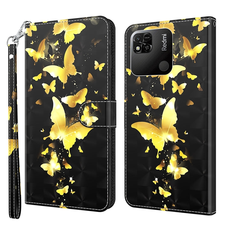 3D Painting Pattern TPU + PU Leather Phone Case, For Xiaomi Redmi 10A, For Xiaomi Poco M4 5G/Redmi 10 5G