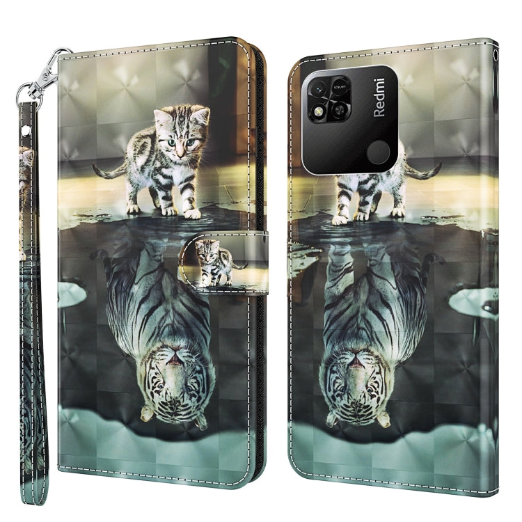 3D Painting Pattern TPU + PU Leather Phone Case, For Xiaomi Redmi 10A, For Xiaomi Poco M4 5G/Redmi 10 5G