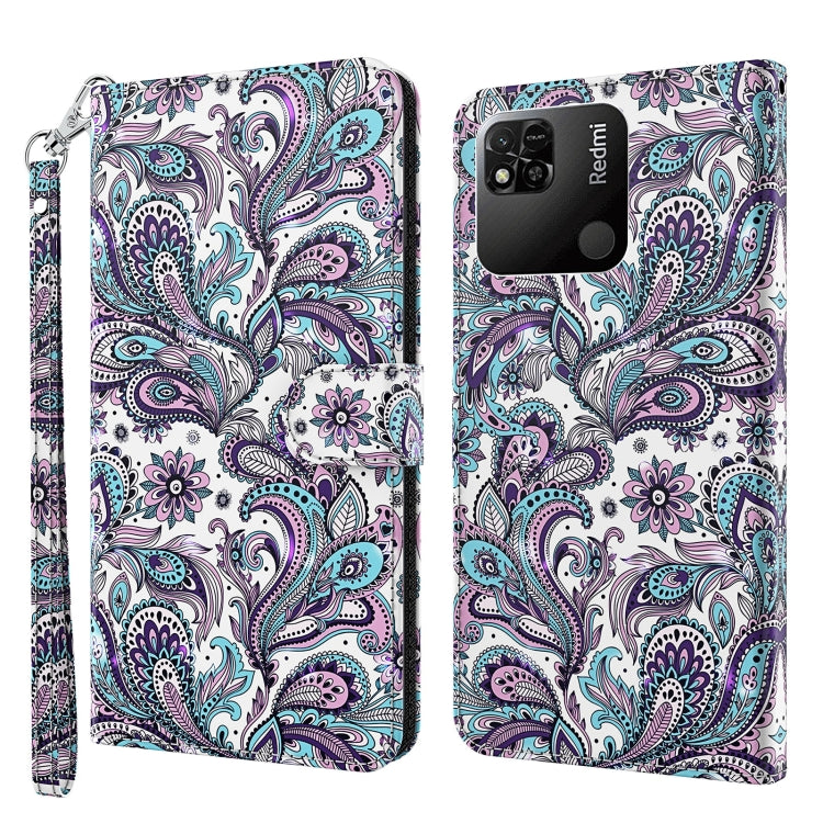 3D Painting Pattern TPU + PU Leather Phone Case, For Xiaomi Redmi 10A, For Xiaomi Poco M4 5G/Redmi 10 5G