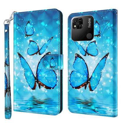 3D Painting Pattern TPU + PU Leather Phone Case, For Xiaomi Redmi 10A, For Xiaomi Poco M4 5G/Redmi 10 5G