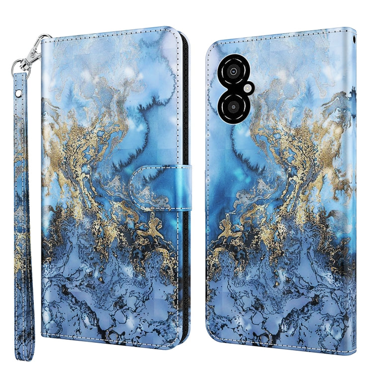 3D Painting Pattern TPU + PU Leather Phone Case, For Xiaomi Redmi 10A, For Xiaomi Poco M4 5G/Redmi 10 5G