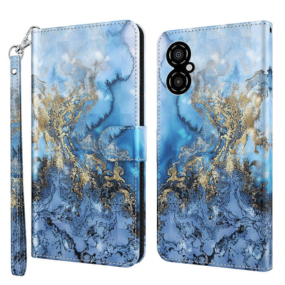 3D Painting Pattern TPU + PU Leather Phone Case, For Xiaomi Redmi 10A, For Xiaomi Poco M4 5G/Redmi 10 5G