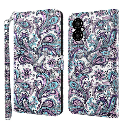 3D Painting Pattern TPU + PU Leather Phone Case, For Xiaomi Redmi 10A, For Xiaomi Poco M4 5G/Redmi 10 5G
