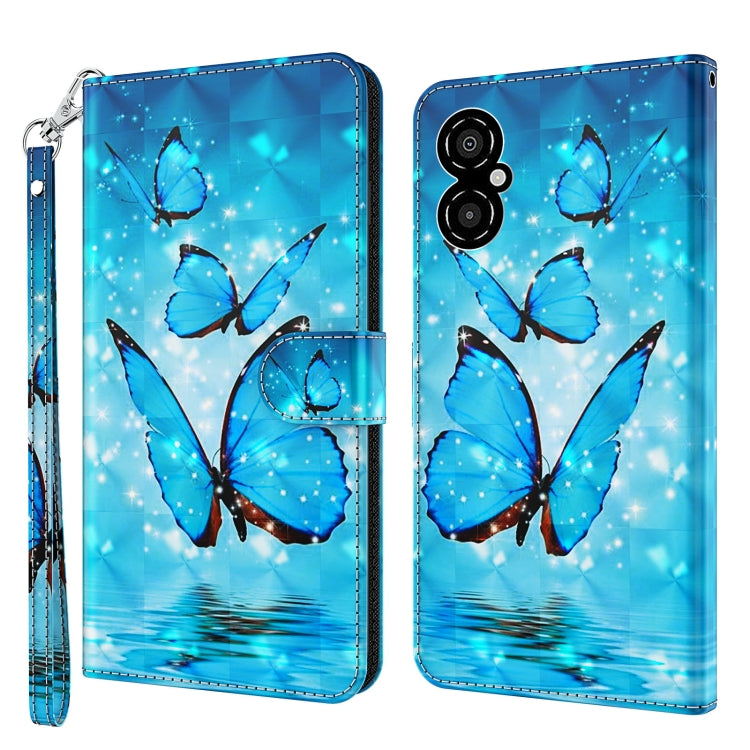 3D Painting Pattern TPU + PU Leather Phone Case, For Xiaomi Redmi 10A, For Xiaomi Poco M4 5G/Redmi 10 5G
