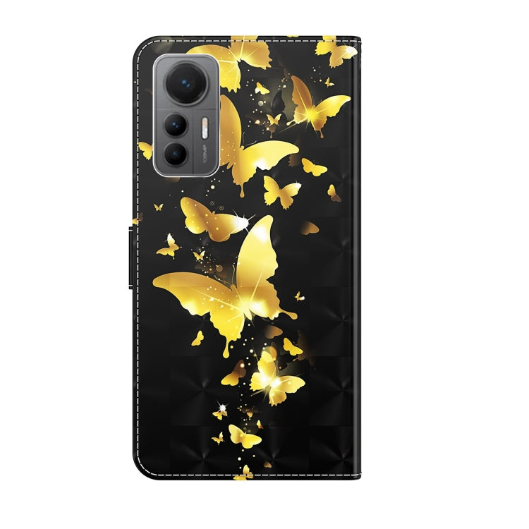 3D Painting Pattern TPU + PU Leather Phone Case, For Xiaomi 12 Lite 4G/5G