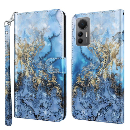 3D Painting Pattern TPU + PU Leather Phone Case, For Xiaomi 12 Lite 4G/5G
