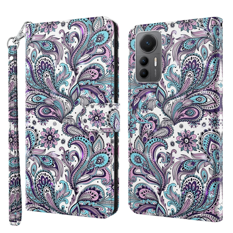 3D Painting Pattern TPU + PU Leather Phone Case, For Xiaomi 12 Lite 4G/5G