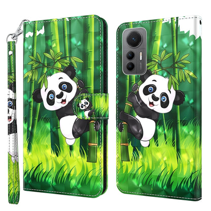 3D Painting Pattern TPU + PU Leather Phone Case, For Xiaomi 12 Lite 4G/5G