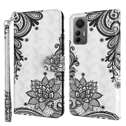 3D Painting Pattern TPU + PU Leather Phone Case, For Xiaomi 12 Lite 4G/5G