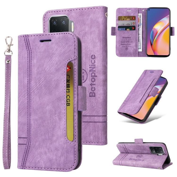 BETOPNICE Dual-side Buckle Leather Phone Case, For vivo Y15a Global, For Realme 9 Pro+, For OPPO Realme 9 Pro+, For OPPO A94 4G, For OPPO A94 5G