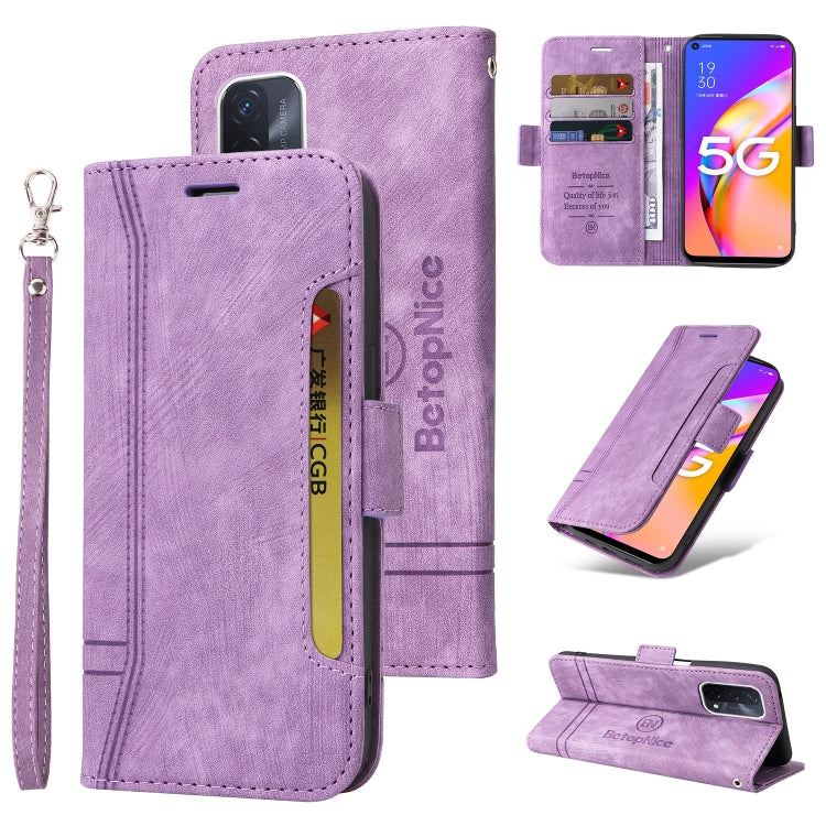 BETOPNICE Dual-side Buckle Leather Phone Case, For OPPO A93 5G CN Version, For OPPO A74 4G, For OPPO A57 5G, For OPPO A54 4G / A16 / A16s