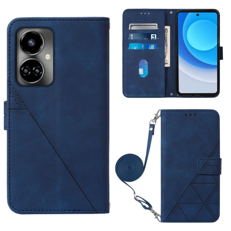 Crossbody 3D Embossed Flip Leather Phone Case, For Tecno Camon 19, For Tecno Camon 19 Neo, For Tecno Camon 19 Pro 5G, For Tecno Pop 6